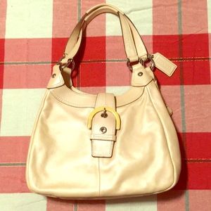 Coach bag pale pink beige